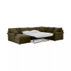 Wrenley 138" 3-Pc. Fabric Sectional Chaise Sleeper Sofa