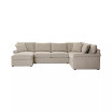 Wrenley 138" 3-Pc. Fabric Sectional Chaise Sleeper Sofa