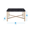 Daxton 31.5" Faux Marble Square Cocktail Table