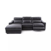 Gabrine 3-Pc. Leather Sectional with 1 Power Headrest and Chaise