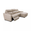 Gabrine 3-Pc. Leather Sectional with 1 Power Headrest and Chaise