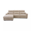 Gabrine 3-Pc. Leather Sectional with 1 Power Headrest and Chaise