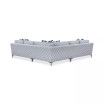 Laylanna 119" 3-Pc. Fabric Striped L-Shape Sectional