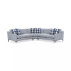 Laylanna 119" 3-Pc. Fabric Striped L-Shape Sectional