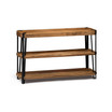 Ryegate Natural Live Edge Solid Wood with Metal Media Console Table