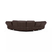Binardo 123" 5 Pc Zero Gravity Leather Sectional with 3 Power Recliners
