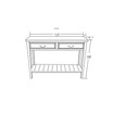 Vintage Wood and Metal Console Table