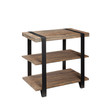 Modesto Metal Strap and Reclaimed Wood End Table with Shelf