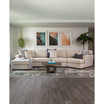Elizabeth 3 Piece Stain-Resistant Fabric Cuddler Sectional