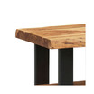 Alpine Natural Live Edge Wood 2-Shelf End Table
