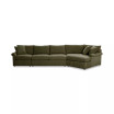 Wrenley 166" 3-Pc. Fabric Cuddler Chaise Sectional Sofa