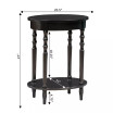 Classic Accents Brandi Oval End Table with Shelf