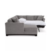Elliot II 138" Fabric 3-Piece Chaise Sleeper Sectional