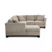 Elliot II 138" Fabric 3-Piece Chaise Sleeper Sectional
