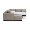 Elliot II 138" Fabric 3-Piece Chaise Sleeper Sectional