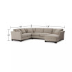 Elliot II 138" Fabric 3-Piece Chaise Sleeper Sectional