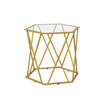 Lilly Octagonal Glass Top Accent Table