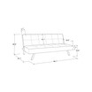 29.5" Faux Leather Carmel 3-Position Convertible Futon