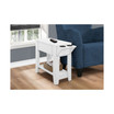 Accent Table - 23" H Dark Taupe with A Glass Holder