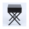 X-Leg Accent End Table With Storage