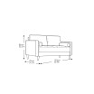 Lillith Modern Loveseat With Upholstered Fabric and Wooden Frame