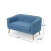 Bridie Muted Mid Century Modern Loveseat