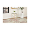 Round Accent Table with Marble Top