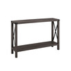 Farmhouse Metal-X Entry Table with Lower Shelf