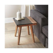 Caspian 19.75" Square Solid Acacia with Slate Inlay End Table