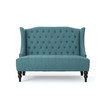 Leora Contemporary Tufted Wingback Loveseat