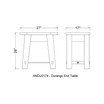 Durango Industrial Wood End Table