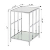 Mission Glass End Table with Shelf