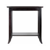 Genoa Rectangular End Table With Glass Top And Shelf