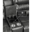 White Label Bailey 78" Double Glider Reclining Loveseat with Center Console, Receptacles and USB Port