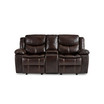 White Label Veloce 79" Double Glider Reclining Loveseat with Console