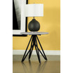 23.5" High Pressure Laminated Round End Table with Hairpin Legs
