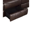 White Label Calico 89" Double Reclining Sofa with Center Drop-Down Cup Holders, Power Outlets, Hidden Drawer and USB Ports