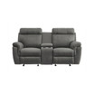 White Label Nadia 76" Double Glider Reclining Loveseat with Center Console