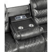 White Label Bailey 87" Double Reclining Sofa with Drop-Down Cup Holders, Receptacles and USB Port