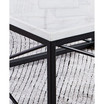 Skyler 22" Square Marble and Metal End Table