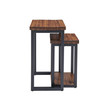 Claremont Rustic Wood Nesting End Tables Set