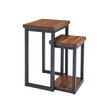 Claremont Rustic Wood Nesting End Tables Set