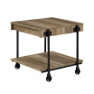 Luther 2 Piece Steel Industrial Coffee End Table Set
