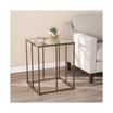 Imogen Contemporary End Table with Glass Top