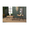 18.5" Iron Rectangular Coffee Table with Metal Legs