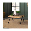 18.5" Iron Rectangular Coffee Table with Metal Legs