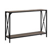 48"L Hall Console Accent Table in Dark Taupe/Black
