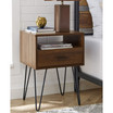 Modern Single Drawer Hairpin Leg Side Table