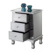 Gold Coast Vineyard Mirrored 3 Drawer End Table