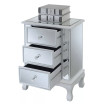 Gold Coast Vineyard Mirrored 3 Drawer End Table